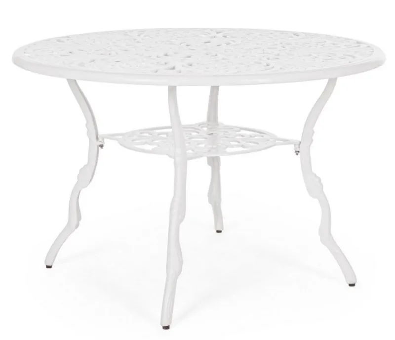 Clearance Bizzotto TAVOLO IN ALLUMINIO D110 BIANCO - VICTORIA