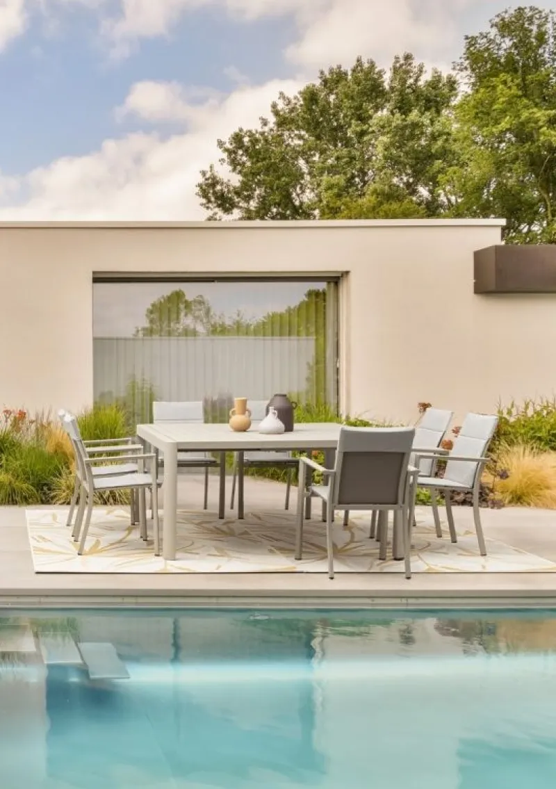 Outlet Bizzotto TAVOLO IN ALLUMINIO RASTIN - KIPLIN