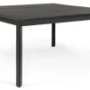 Outlet Bizzotto TAVOLO IN ALLUMINIO 110/160X160 ANTRACITE CX23 - KONNOR