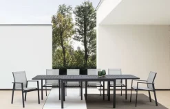 New Bizzotto TAVOLO IN ALLUMINIO 135/270X90 ANTRACITE YK13 - PELAGIUS