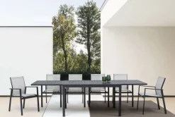 New Bizzotto TAVOLO IN ALLUMINIO 135/270X90 ANTRACITE YK13 - PELAGIUS