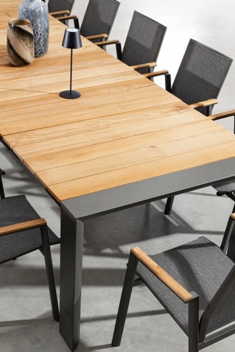 Bizzotto TAVOLO IN ALLUMINIO 253/319/384X110 ANTRACITE GK52 - CAMERON