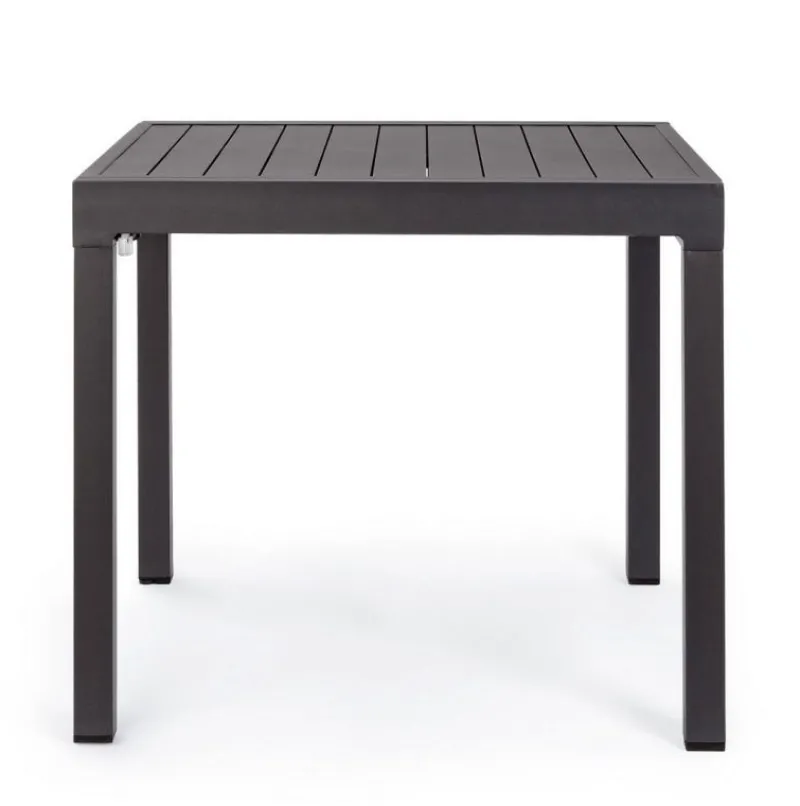 Best Bizzotto TAVOLO IN ALLUMINIO 83/166X80 ANTRACITE YK13 - PELAGIUS