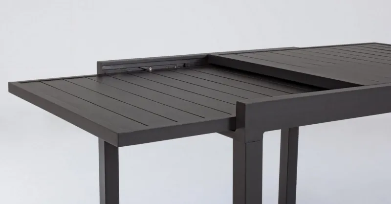 Best Bizzotto TAVOLO IN ALLUMINIO 83/166X80 ANTRACITE YK13 - PELAGIUS