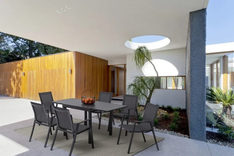 Best Bizzotto TAVOLO IN ALLUMINIO 83/166X80 ANTRACITE YK13 - PELAGIUS