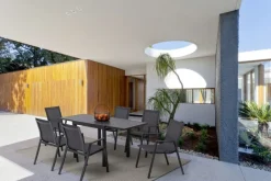 Best Bizzotto TAVOLO IN ALLUMINIO 83/166X80 ANTRACITE YK13 - PELAGIUS