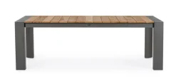 New Bizzotto TAVOLO IN ALLUMINIO 228-294X100 ANTRACITE GK52 - CAMERON