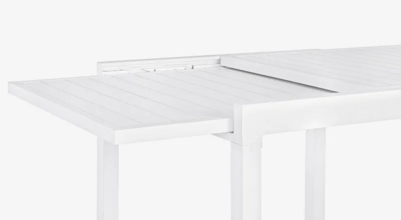 Bizzotto TAVOLO IN ALLUMINIO 83/166X80 BIANCO YK11 - PELAGIUS