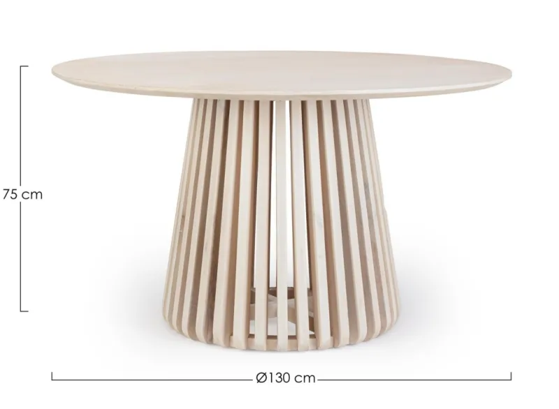 Discount Bizzotto TAVOLO IN LEGNO NATURALE D130 - ODION