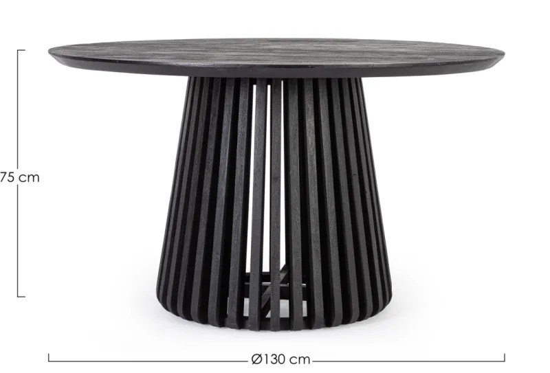 Discount Bizzotto TAVOLO IN LEGNO NERO D130 - ODION