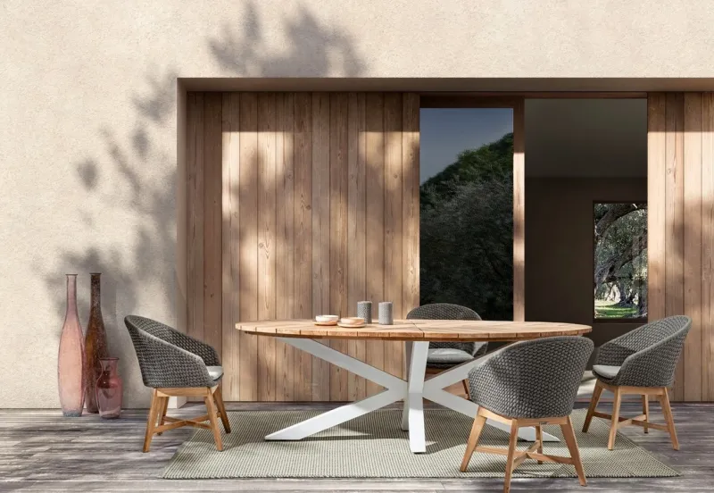 Hot Bizzotto TAVOLO IN TEAK BIANCO RT01 - PALMDALE