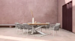 Hot Bizzotto TAVOLO IN TEAK BIANCO RT01 - PALMDALE