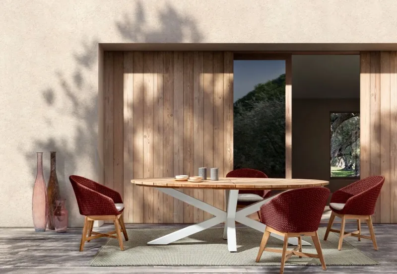 Hot Bizzotto TAVOLO IN TEAK BIANCO RT01 - PALMDALE