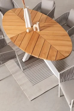 Hot Bizzotto TAVOLO IN TEAK BIANCO RT01 - PALMDALE