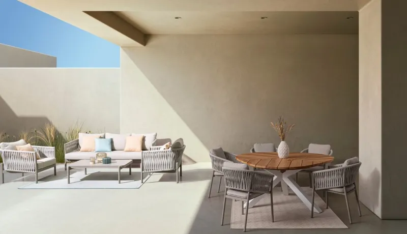 Discount Bizzotto TAVOLO IN TEAK BIANCO RT01 - PALMDALE