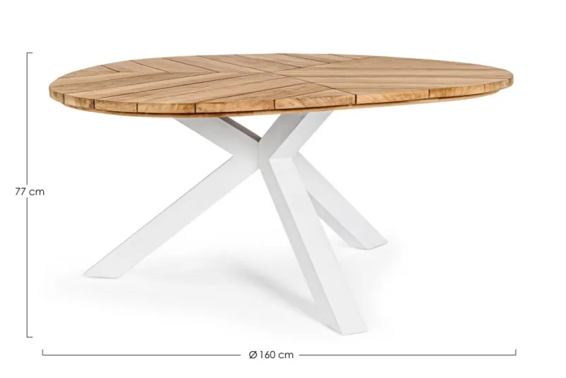 Discount Bizzotto TAVOLO IN TEAK BIANCO RT01 - PALMDALE