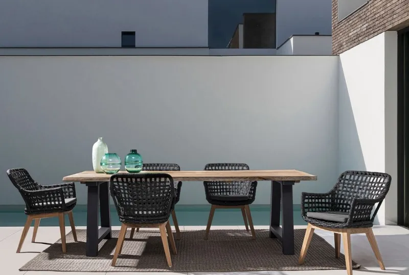 Online Bizzotto TAVOLO IN TEAK RICICLATO ANTARCITE AM03 - ROLLAND