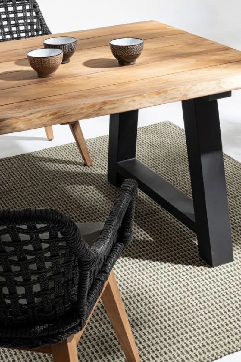 Online Bizzotto TAVOLO IN TEAK RICICLATO ANTARCITE AM03 - ROLLAND