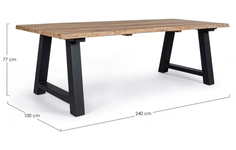 Online Bizzotto TAVOLO IN TEAK RICICLATO ANTARCITE AM03 - ROLLAND