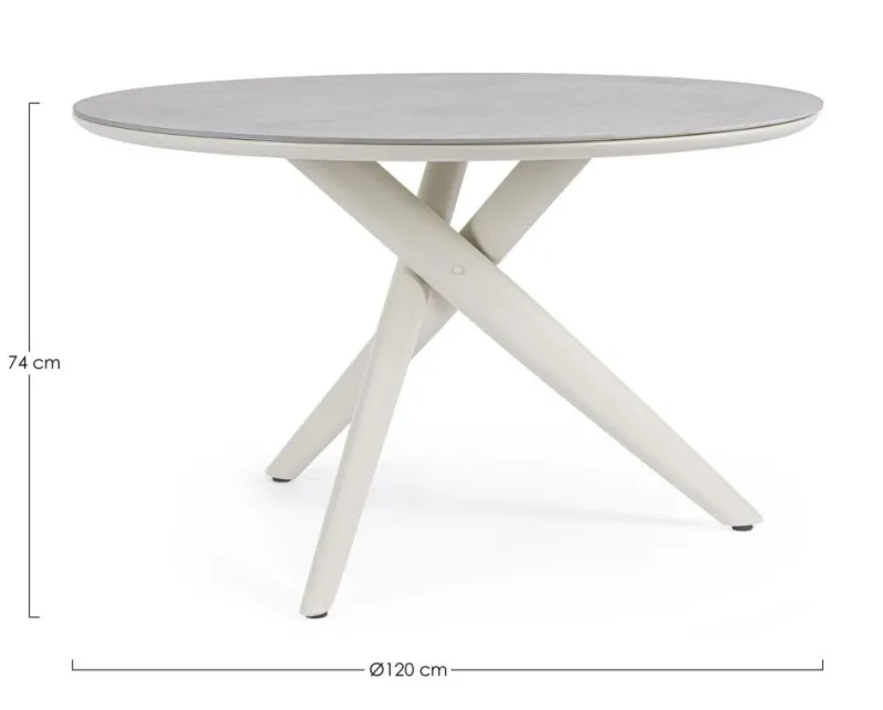 Sale Bizzotto TAVOLO JULIAN D120 PELICAN