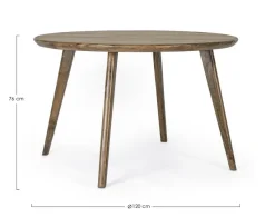 New Bizzotto TAVOLO ROTONDO IN LEGNO - SYLVESTER