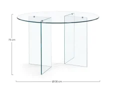 Outlet Bizzotto TAVOLO ROTONDO IN VETRO - IRIDE