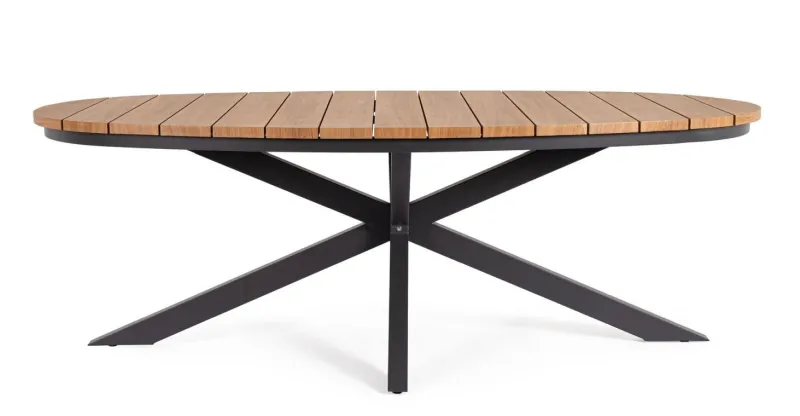 Discount Bizzotto TAVOLO ZELMAR 218X115 ANTRACITE YK13