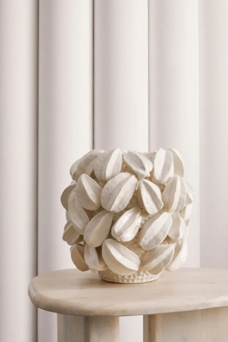 Sale Bizzotto VASO CARAMBOLA BIANCO H32