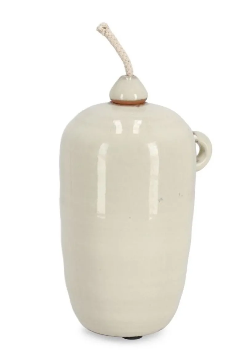 Discount Bizzotto VASO CON STOPPINO ESMA BEIGE H18,5