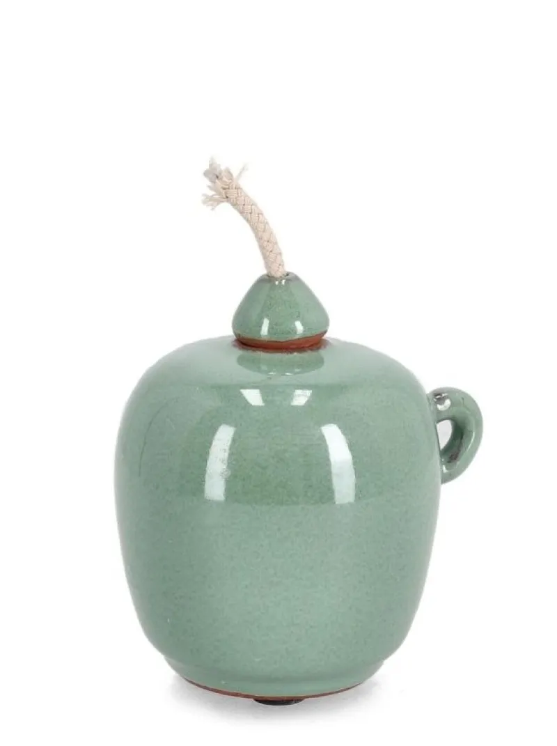 Bizzotto VASO CON STOPPINO ESMA VERDE H11,5