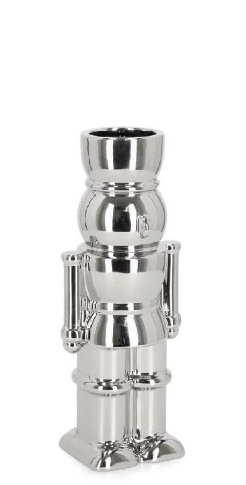 Bizzotto VASO WALKER SOLDATINO ARGENTO H22,5