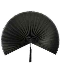 Outlet Bizzotto VENTAGLIO DECORATIVO NANKA NERO 60X123